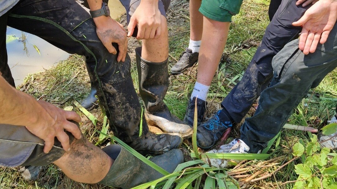 Sustainable development: student circle at Münsingen Grammar School in the outdoor classroom